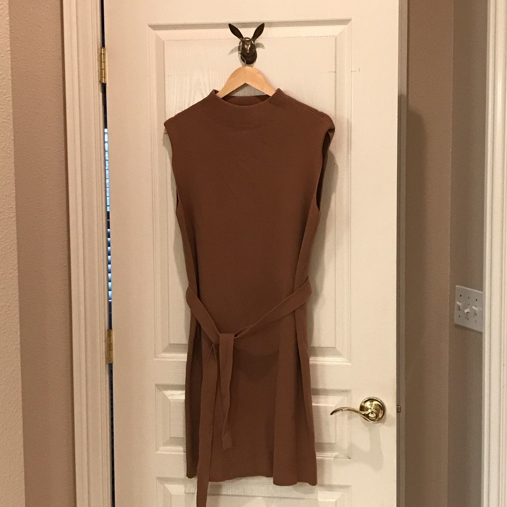 Lands' End Brown Midi Sweater Dress